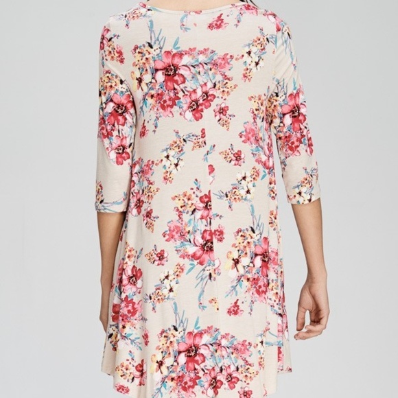 Floral Pocket Swing Midi Dress - Tan - Picture 2 of 7